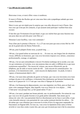 Le discours de Mme le Maire