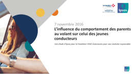 Etude Ipsos - Fondation Vinci Autoroutes