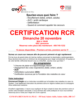 certification rcr - Gym Spa Bien Dans Sa Peau