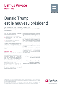 Donald Trump est le nouveau pr&eacute;sident!