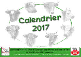 Calendrier concours 2017