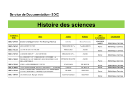 Histoire des sciences