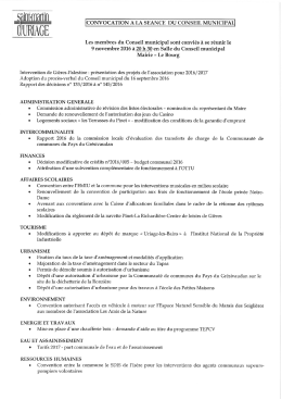 Voir l`ordre du jour. - Mairie de Saint