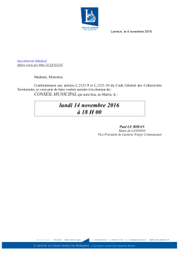 voir l`ordre du jour
