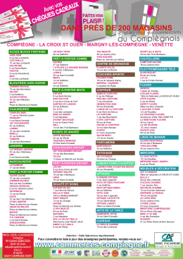 imprimer la liste - Commerces de la ville de Compi&egrave;gne