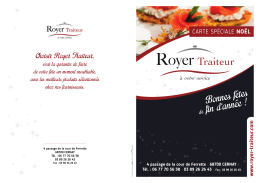 Notre nouvelle carte traiteur pour les fêtes