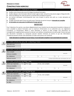 construction agricole - Municipalité d`Ange