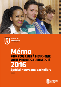 Ce document vous aidera &agrave; choisir votre fili&egrave;re, en vous donnant