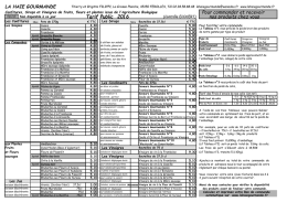 Pour commander et recevoir Tarif Public 2016 nos produits chez vous