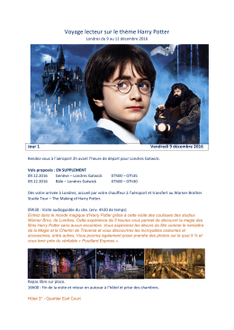 Voyage lecteur sur le thème Harry Potter