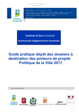 Appel &agrave; projet 2017 guide pratique