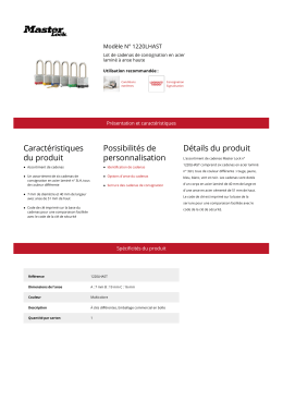 Mod&egrave;le N&deg; 1220LHAST | Master Lock