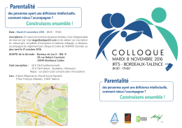 colloque - Adapei de la Gironde