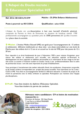 О Educateur Spécialisé H/F