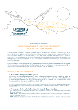 Communiqu&eacute; de presse