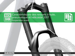Caractéristiques des ressorts à huile, pneumatique et hélicoïdal 2017