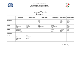 3éme année Licence LMD