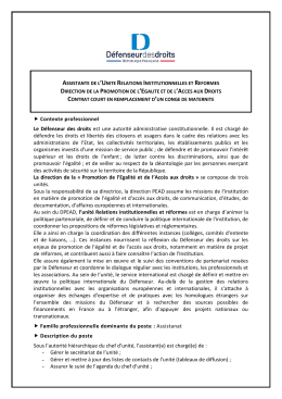 Assistant(e) - Le Défenseur des Droits