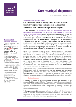 Autonomie 2020 - D&eacute;partement de la Haute