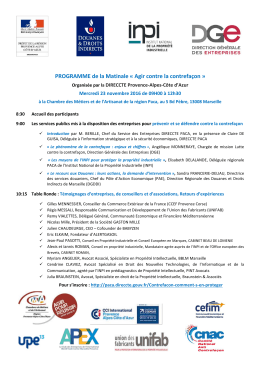 programme du 23 novembre - marseille