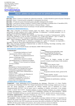 Curriculum vitae - Centre de la francophonie des Amériques