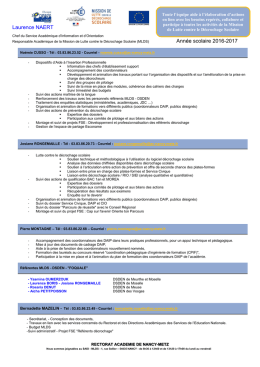 Télécharger la fiche de présentation de l`équipe MLDS 2016-2017