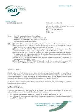 10/11/2016 Lettre de suite d`inspection Laboratoire de mesure