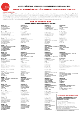 Bureau n&deg;1 - Crous de Clermont