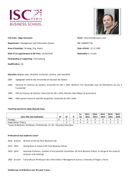 Full name : R&eacute;gis Dumoulin Email :