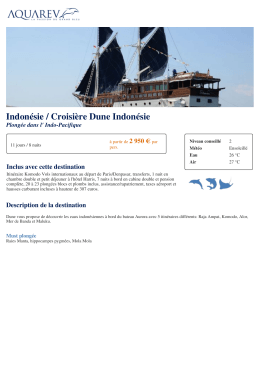 Aquarev - Indon&eacute;sie / Croisi&egrave;re Dune Indon&eacute;sie