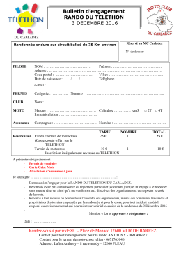 Bulletin d`engagement RANDO DU TELETHON 3