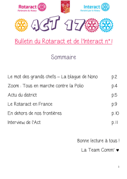 Lire ACT 1700 - Rotary District 1700