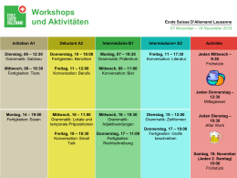 Workshops und Aktivitäten