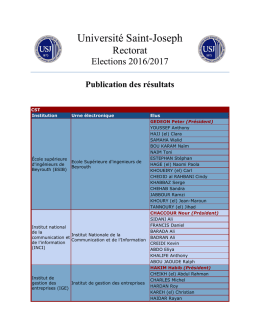 T&eacute;l&eacute;chargez les r&eacute;sultats officiels - Universit&eacute; Saint