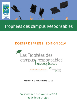 Troph&eacute;es des campus Responsables
