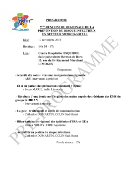 17 novembre 2016 Horaires