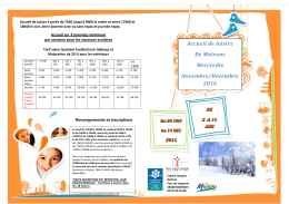 Programme Novembre Decembre