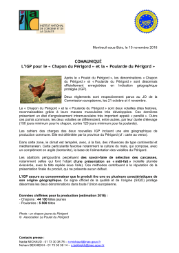 Chapon du P&eacute;rigord &raquo; et la &laquo; Poularde du P&eacute;rigord &raquo;