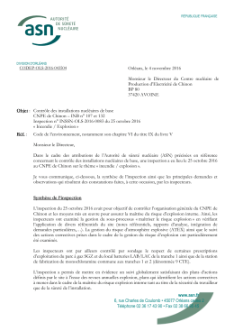 04/11/2016 Lettre de suite d`inspection Incendie et explosion