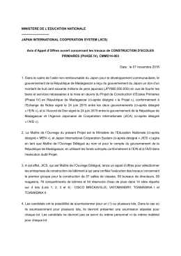 JAPAN INTERNATIONAL COOPERATION SYSTEM (JICS)