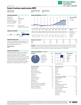 Fonds d`actions am&eacute;ricaines MFS