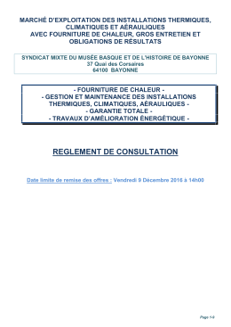 reglement de consultation