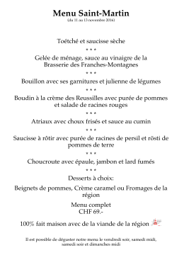 Menu Saint