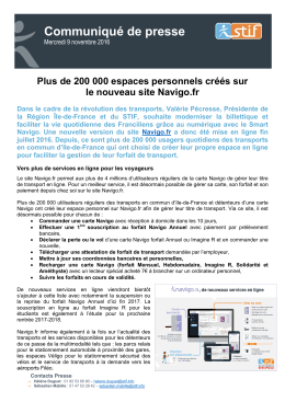 Communiqué de presse - Région Ile-de