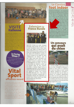 REVUE DE PRESSE : Article du Trimestriel d