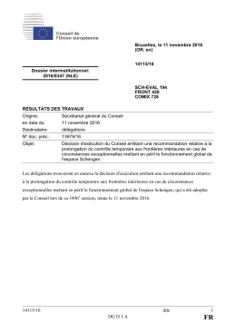 14115/16 dde 1 DG D 1 A Les délégations trouveront en annexe la
