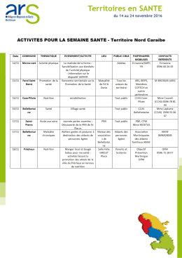 Actions Territoire NC