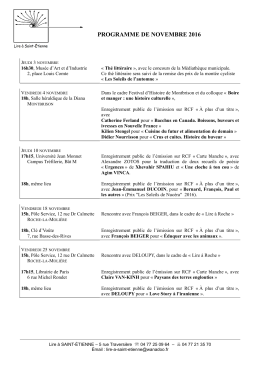 L`agenda détaillé - Lire à Saint