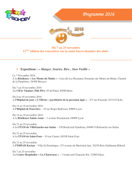 Consulter le programme