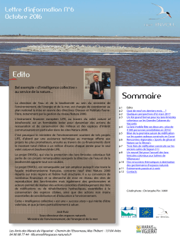 Octobre 2016 - Life+ ENVOLL